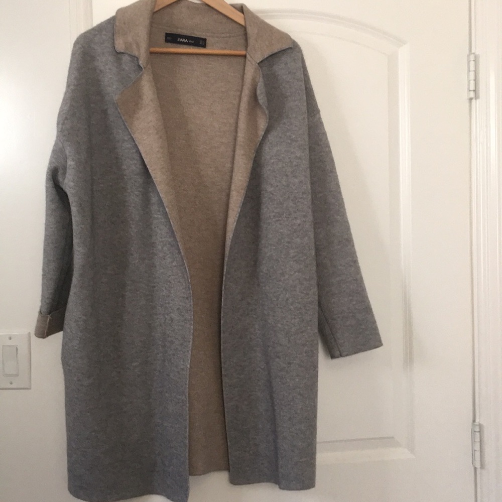 Zara knit gray long sweater